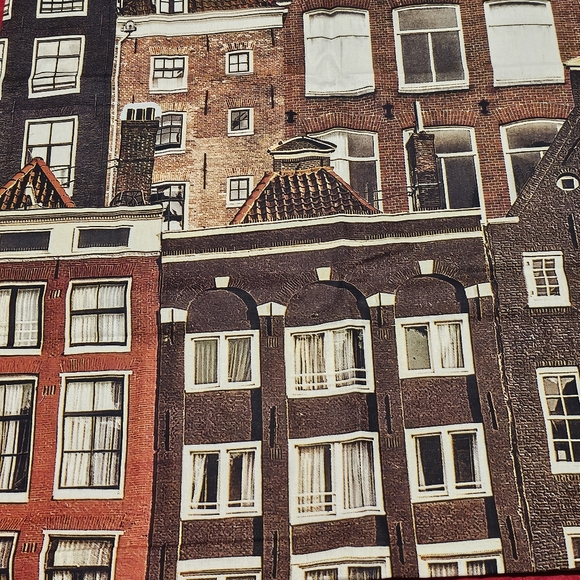 Euro Pillow Cover 35 x 29 Netherlands Flemish Houses Dutch Horizon L👀K - Picture 4 of 12